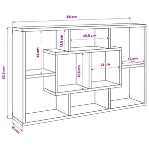 vidaXL Wall Shelf White 85x16x52.5 cm Engineered Wood