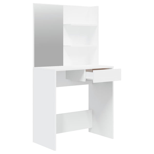 Schminktisch mit Spiegel, Weiß, 74,5 cm
