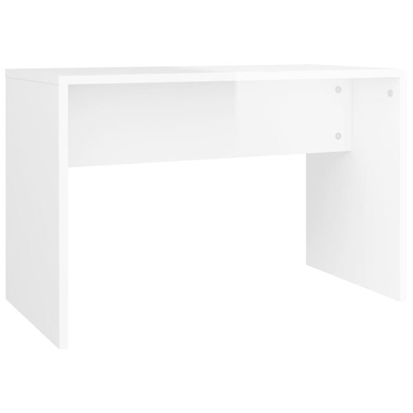 vidaXL Dressing Table Stool High-Gloss White 70x35x45 cm Engineered Wood