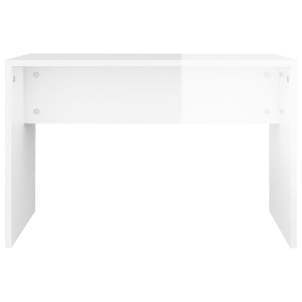 vidaXL Dressing Table Stool High-Gloss White 70x35x45 cm Engineered Wood