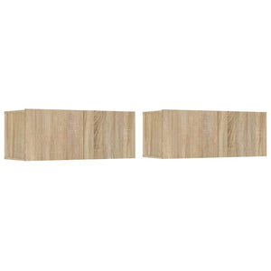vidaXL TV Cabinets 2 pcs. Sonoma Oak 80x30x30 cm Engineered Wood