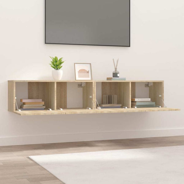 vidaXL TV Cabinets 2 pcs. Sonoma Oak 80x30x30 cm Engineered Wood