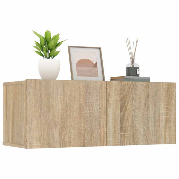 vidaXL TV Cabinets 2 pcs. Sonoma Oak 80x30x30 cm Engineered Wood