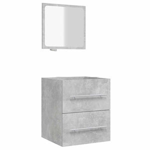 vidaXL Bathroom Cabinet with Mirror Concrete Grey 41x38.5x48 cm