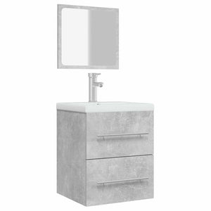vidaXL Bathroom Cabinet with Mirror Concrete Grey 41x38.5x48 cm