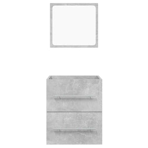 vidaXL Bathroom Cabinet with Mirror Concrete Grey 41x38.5x48 cm