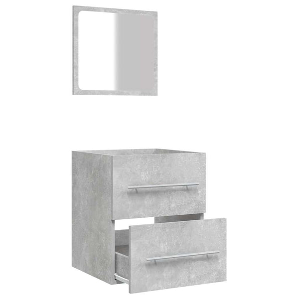 vidaXL Bathroom Cabinet with Mirror Concrete Grey 41x38.5x48 cm