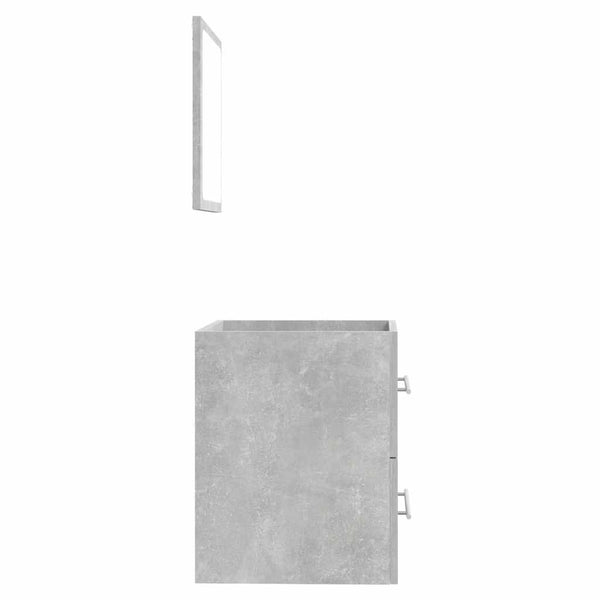 vidaXL Bathroom Cabinet with Mirror Concrete Grey 41x38.5x48 cm