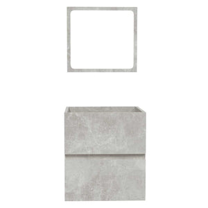 vidaXL Bathroom Cabinet with Mirror Concrete Grey Engineered Wood