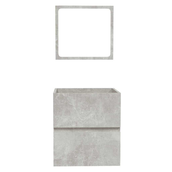 vidaXL Bathroom Cabinet with Mirror Concrete Grey Engineered Wood