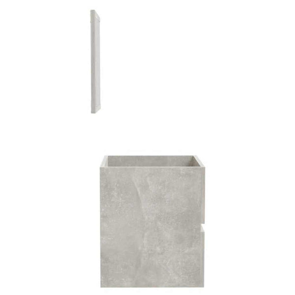 vidaXL Bathroom Cabinet with Mirror Concrete Grey Engineered Wood