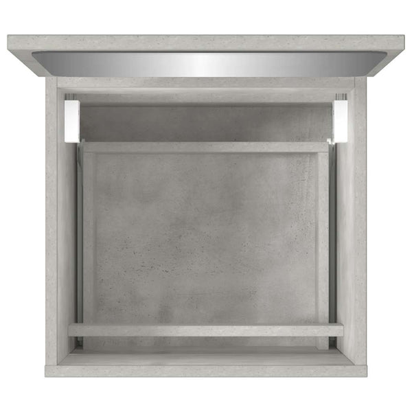 vidaXL Bathroom Cabinet with Mirror Concrete Grey Engineered Wood