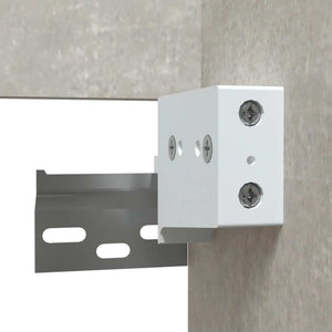 vidaXL Bathroom Cabinet with Mirror Concrete Grey Engineered Wood