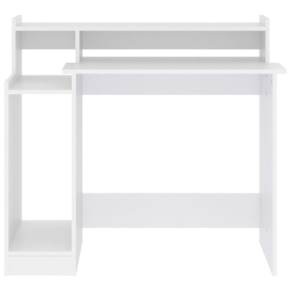vidaXL Desk with LEDs White 97x45x90 cm Engineered Wood