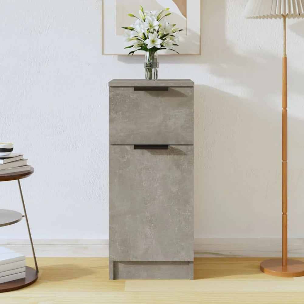 vidaXL Sideboard Concrete Gray 30x30x70 cm Engineered Wood