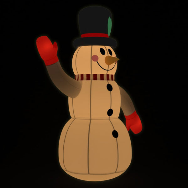 vidaXL Inflatable Snowman with LEDs 120 cm