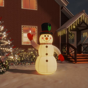 vidaXL Inflatable Snowman with LEDs 120 cm