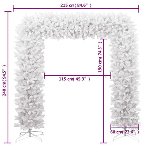 vidaXL Christmas Garland White 240 cm