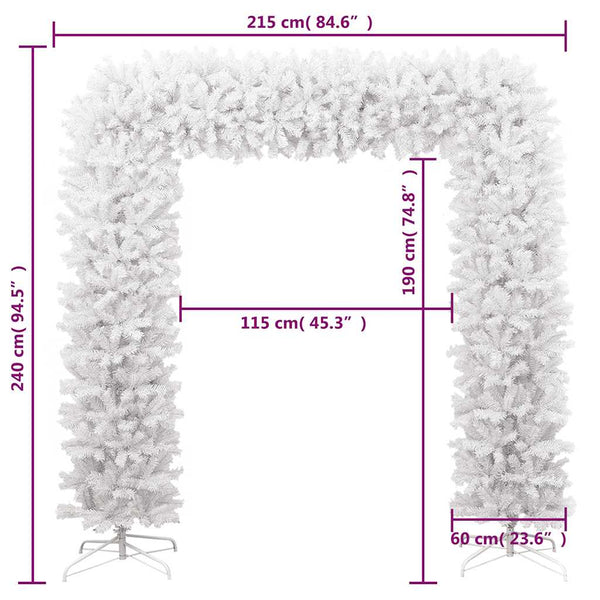 vidaXL Christmas Garland White 240 cm