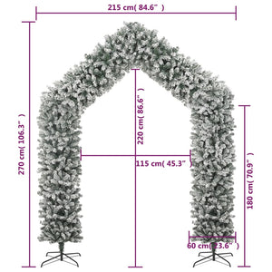 vidaXL Snowy Christmas Garland 270 cm