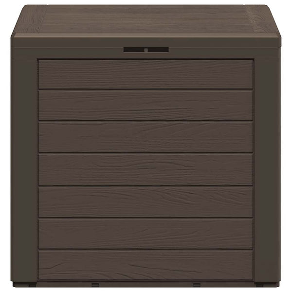 vidaXL Garden Storage Box Brown 58.5x46x55 cm Polypropylene