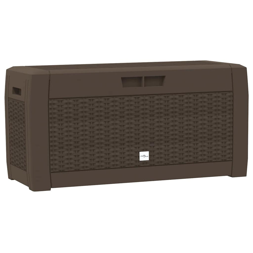 vidaXL Garden Storage Box Brown 119x48x60 cm Polypropylene