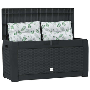vidaXL Garden Storage Box Anthracite 119x48x60 cm Polypropylene