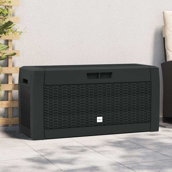 vidaXL Garden Storage Box Anthracite 119x48x60 cm Polypropylene