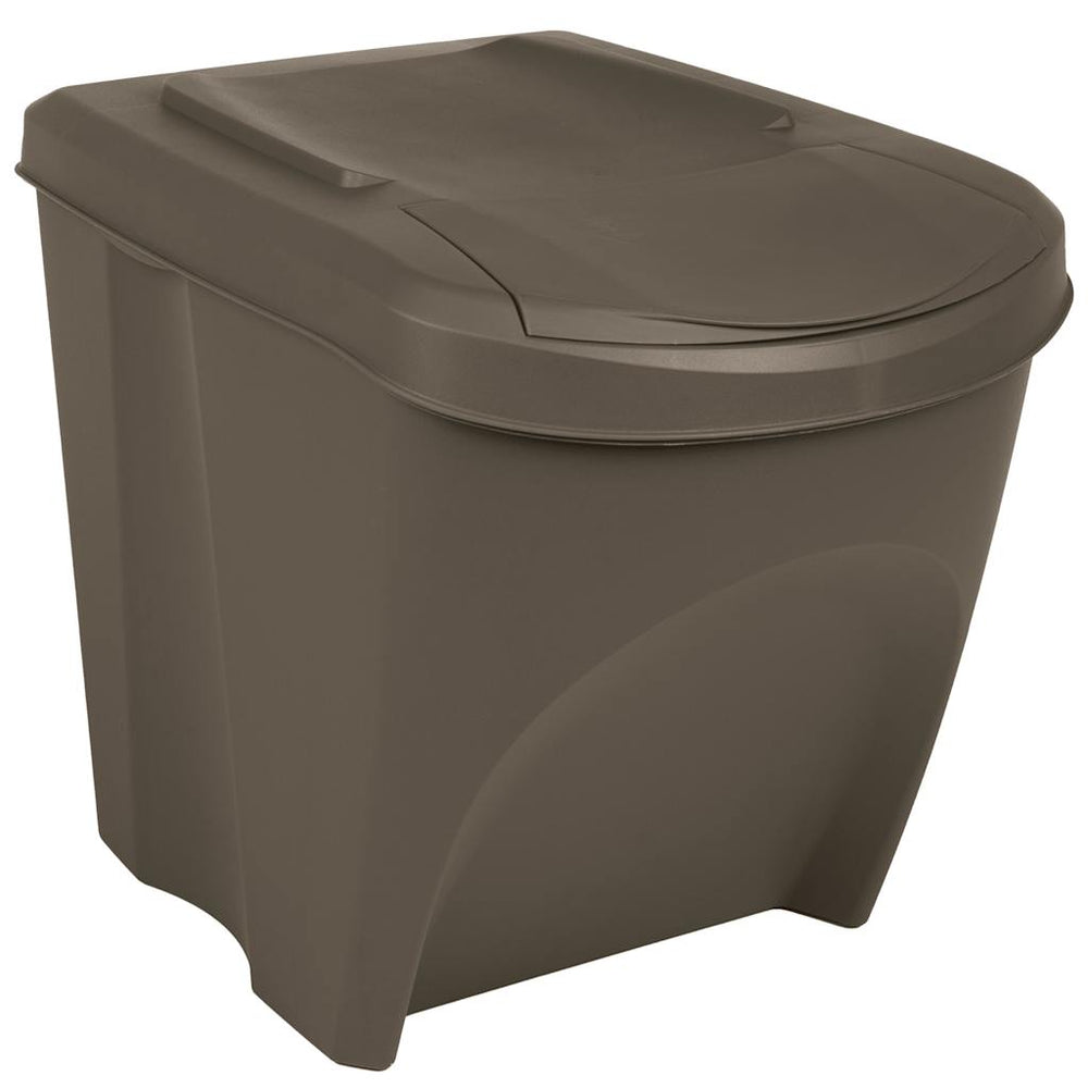 vidaXL Stackable Recycling Bins 3 pcs Grey 75 L Polypropylene