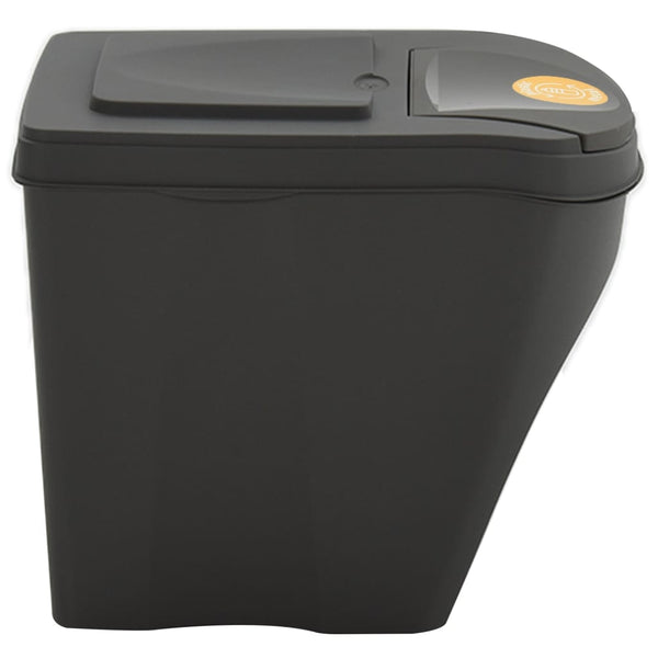 vidaXL Stackable Recycling Bins 4 pcs Grey 100 L Polypropylene