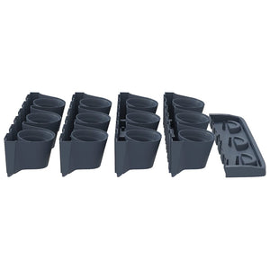 vidaXL 12-pc. Vertical Planter Set Anthracite Polypropylene