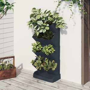 vidaXL 4-piece Vertical Planter Set Anthracite Polypropylene