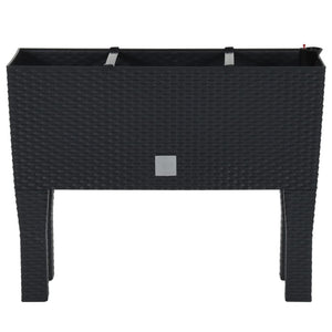vidaXL Raised Garden Bed Anthracite 60x25x46 cm PP-Rattan