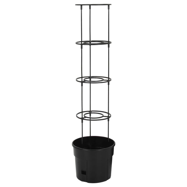 vidaXL Tomato Pot Anthracite Ø29.5x115 cm Polypropylene