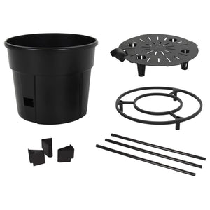 vidaXL Tomato Pot Anthracite Ø29.5x115 cm Polypropylene