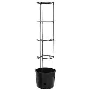vidaXL Tomato Planter Anthracite Ø39x150 cm Polypropylene