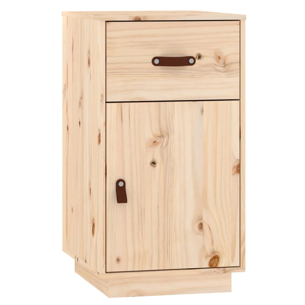 vidaXL Dressing Table Set with LED Solid Pine Wood