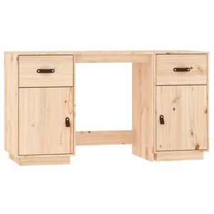 vidaXL Desk with Cabinets 135x50x75 cm Solid Pine Wood