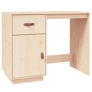 vidaXL Desk with Cabinets 135x50x75 cm Solid Pine Wood