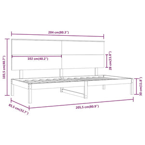 vidaXL Day Bed without Mattress 80x200 cm Solid Pine Wood