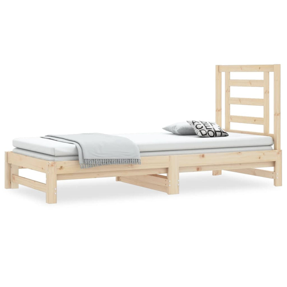 vidaXL Extendable Day Bed 2x(90x200) cm Solid Pine Wood