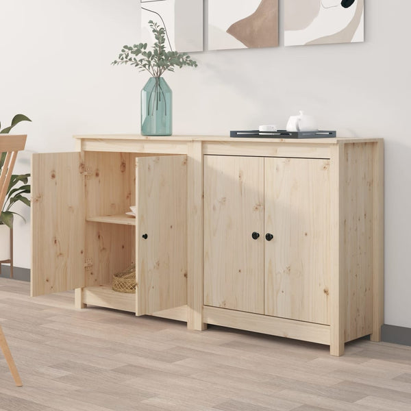 vidaXL Sideboards 2 pcs. 70x35x80 cm Solid Pine Wood