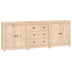 vidaXL Sideboard 210x35x80 cm Solid Pine Wood