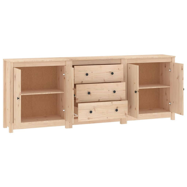 vidaXL Sideboard 210x35x80 cm Solid Pine Wood