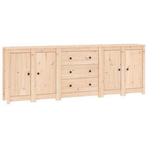 vidaXL Sideboard 230x35x80 cm Solid Pine Wood