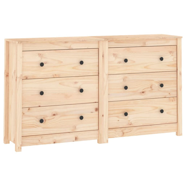 vidaXL Sideboard 140x35x80 cm Solid Pine Wood