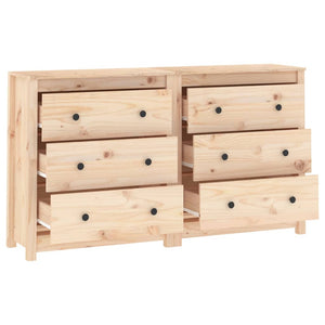 vidaXL Sideboard 140x35x80 cm Solid Pine Wood