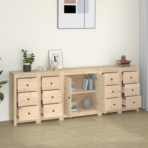 vidaXL Sideboard 230x35x80 cm Solid Pine Wood