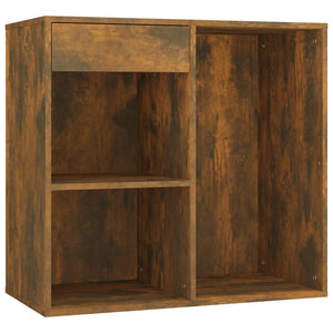 vidaXL Dressing Table Set with LED Smoked Oak Engineered Wood