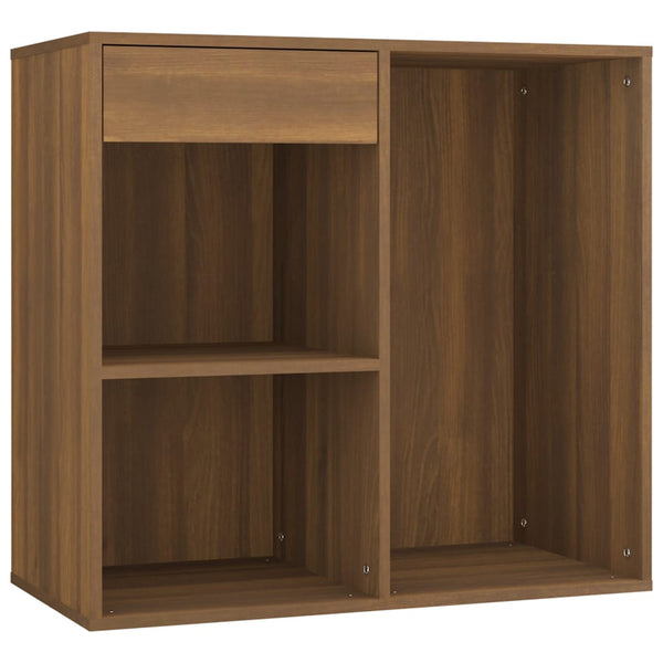 vidaXL Dressing Table Set with LED Brown Oak-Effect Engineered Wood